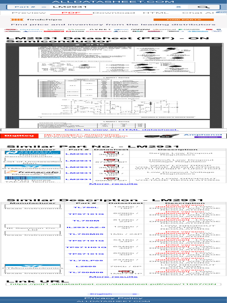 LM2931 PDF, LM2931 Description, LM2931 Datasheet | PDF ...