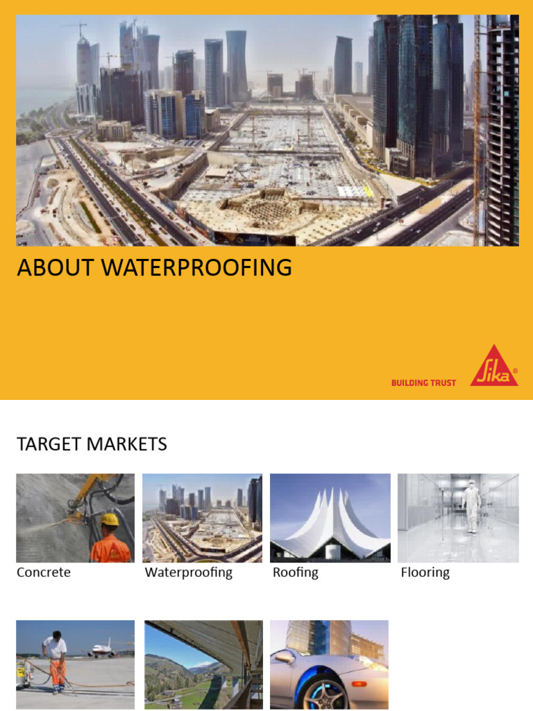 Waterproofing Product Training For Distribution Channel | PDF ...