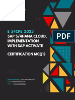 E - S4CPE - 2023 - SAP S4HANA Cloud - Professional Services