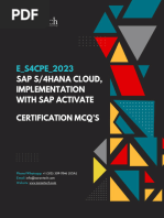 E - S4CPE - 2023 - SAP S4HANA Cloud - Professional Services