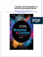 Business in Context An Introduction To Business and Its Environment Burns Online Ebook Texxtbook Full Chapter PDF