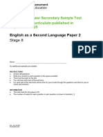 English As A Second Language Stage 8 Sample Paper 2 - tcm143-595844