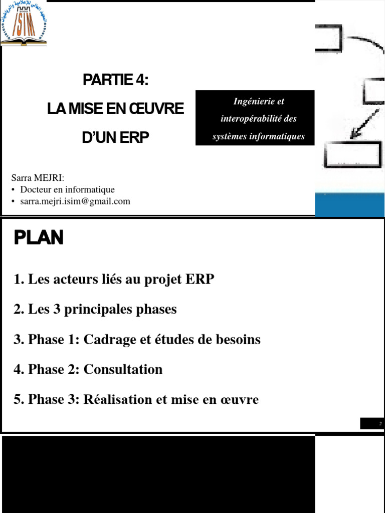 Cadrage et mise en œuvre d'un ERP | PDF | Progiciel de gestion intégré ...