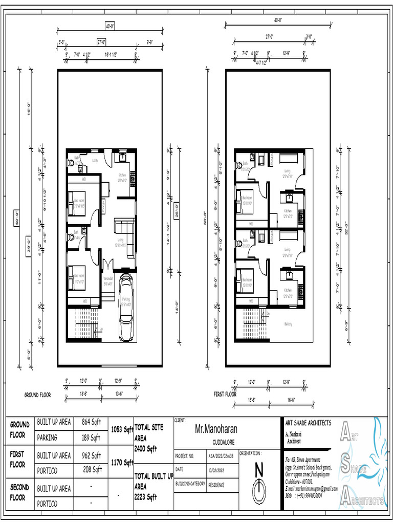 CL Manoharan 10-02-2022 - Floor Plan - Ground Floor-Model | PDF ...