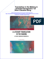 Ebook A Literary Translation in The Making A Process Oriented Perspective 1St Edition Claudine Borg Online PDF All Chapter