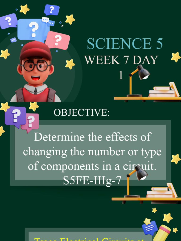 Science 5 Week 7 Day 1 | PDF | Electric Current | Switch