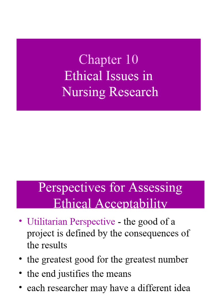 Ethical Principles in Nursing Research | PDF | Informed Consent