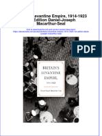 Ebook Britains Levantine Empire 1914 1923 1St Edition Daniel Joseph Macarthur Seal Online PDF All Chapter