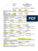 The 2ND Mid Term Test English 8 (2021 - 2022)