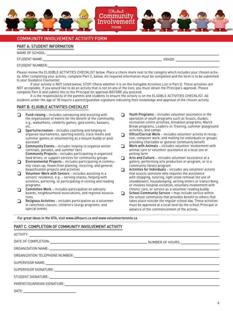 Student Community Involvement Booklet 2019 | PDF