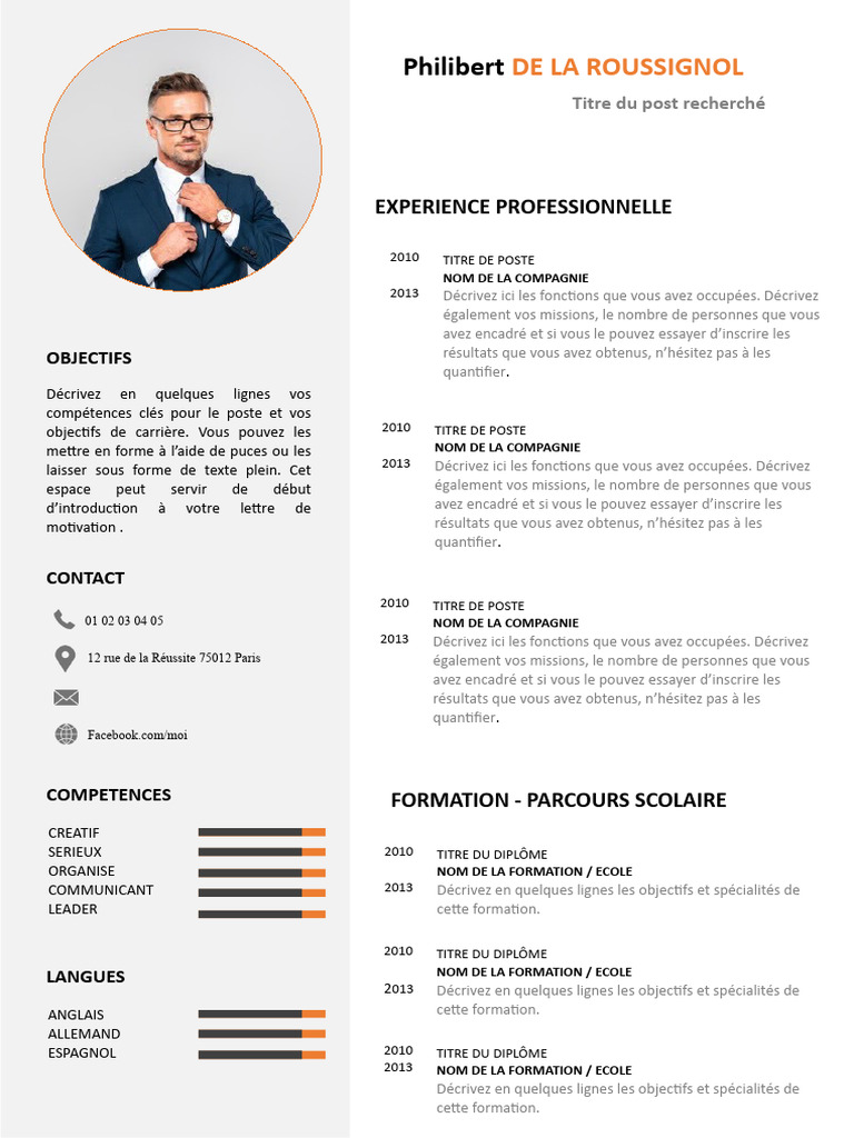 CV 011 | PDF | Évolution de carrière | Développement personnel