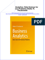 Ebook Business Analytics Data Science For Business Problems Walter R Paczkowski Online PDF All Chapter