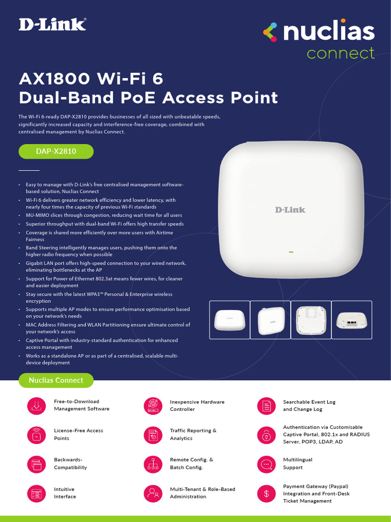 DAP X2810 Datasheet EU EN | Download Free PDF | Ieee 802.11 | Computer ...
