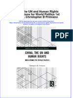 Ebook China The Un and Human Rights Implications For World Politics 1St Edition Christopher B Primiano Online PDF All Chapter