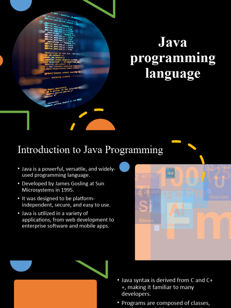 Java Presentation | PDF | Java (Programming Language) | Java Virtual ...