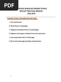 Biology Lab Manual - Xii 2024-2025