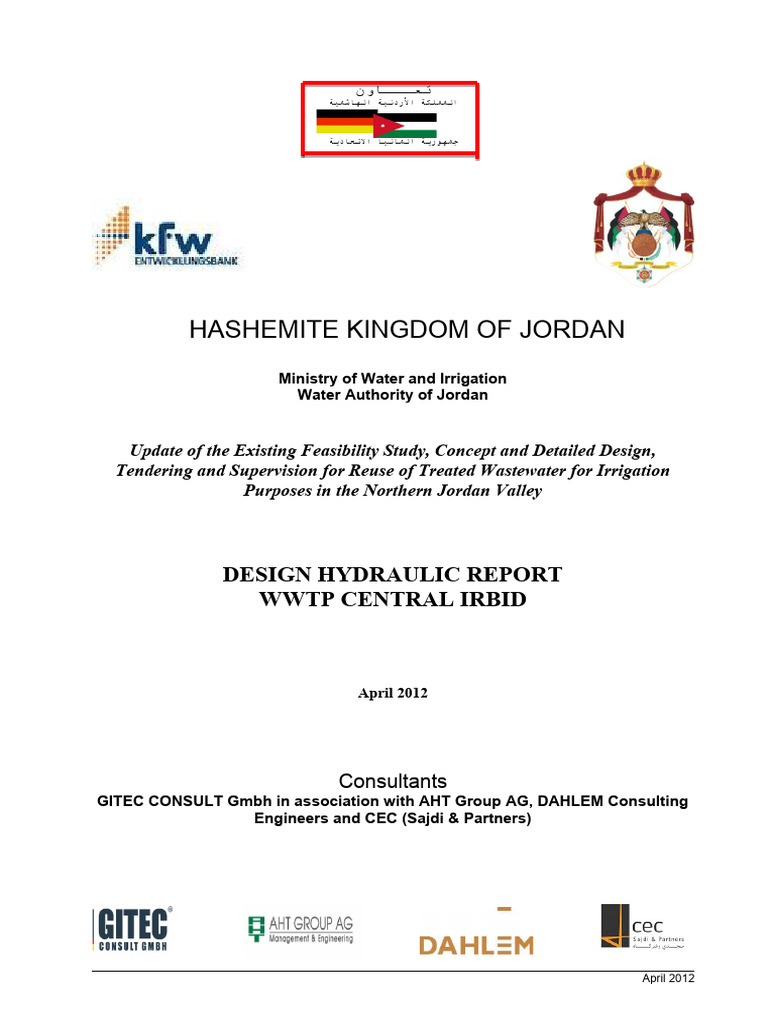 Hydraulic Design Report WWTP Central Irbid Rev0 Download Free PDF Liquids Fluid Mechanics