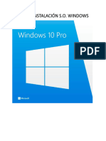 Instalación Windows 10 Pro