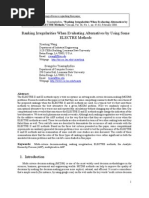 ELECTRE Method & Rank Reversals by Wang & Triantaphyllou OMEGA2008