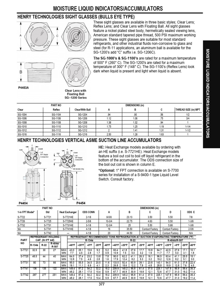 Henry Technologies Refrigerant Components | PDF | Heat Exchanger ...