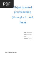 MCA C++and Java PRACTICAL FILE