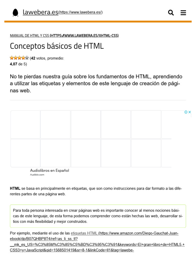 Fundamentos de HTML y CSS para Web | PDF | HTML | Red mundial