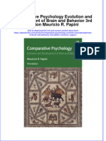 Ebook Comparative Psychology Evolution and Development of Brain and Behavior 3Rd Edition Mauricio R Papini Online PDF All Chapter