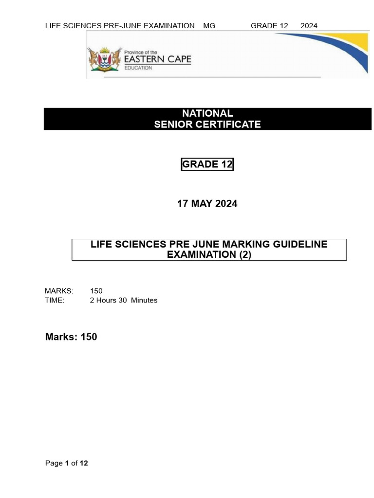 Grade 12 Life Sciences Exam Guidelines | PDF | Zygosity | Cell Biology
