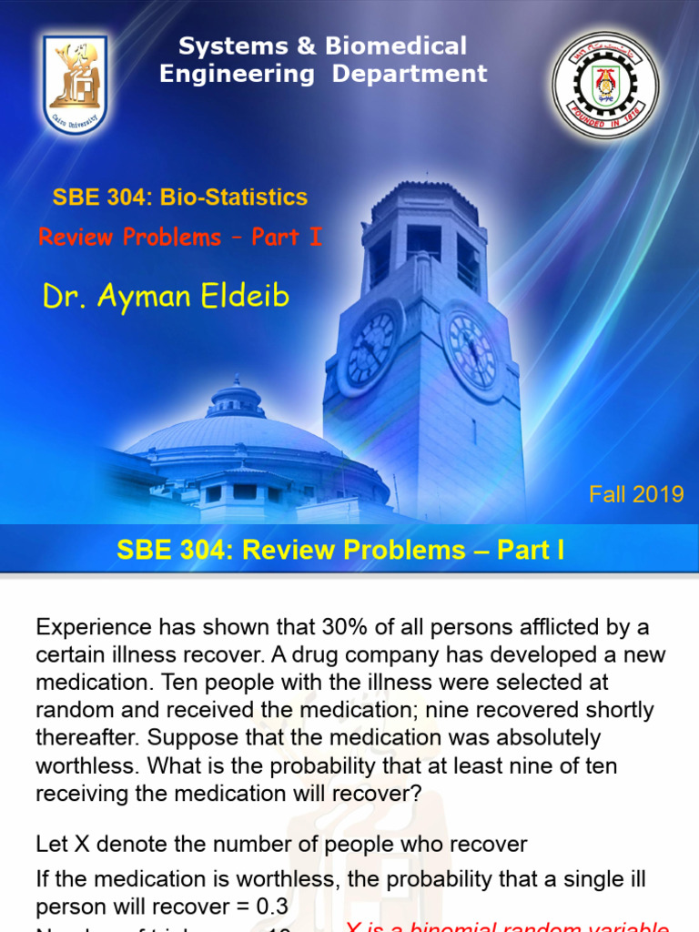 Bio-Statistics Review Problems Part I | PDF | Standard Deviation ...