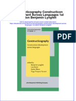 Constructicography Constructicon Development Across Languages 1St Edition Benjamin Lyngfelt Online Ebook Texxtbook Full Chapter PDF