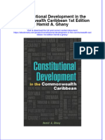 Constitutional Development in The Commonwealth Caribbean 1St Edition Hamid A Ghany Online Ebook Texxtbook Full Chapter PDF