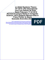 Download ebook Computer Aided Systems Theory Eurocast 2019 17Th International Conference Las Palmas De Gran Canaria Spain February 17 22 2019 Revised Ii Lecture Notes In Computer Science 12014 Roberto Moreno Diaz online pdf all chapter docx epub 