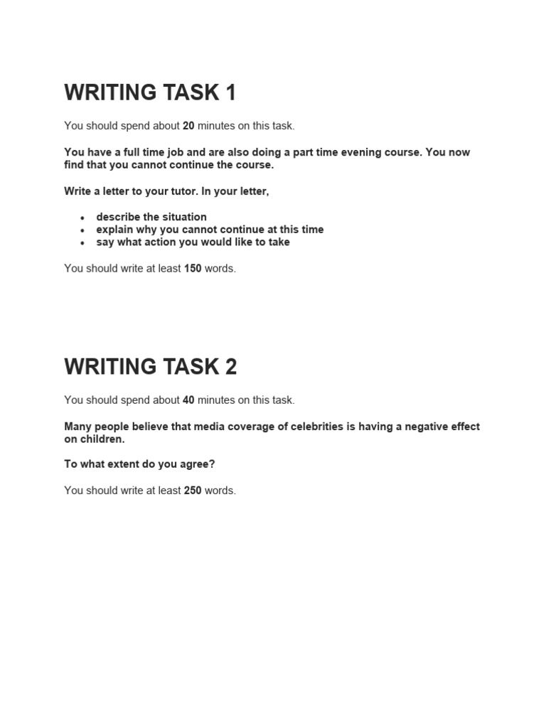 GT Ielts Writing Task 1,2 Test 15 | PDF