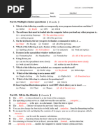 Computer Exam-first class-answers (Microsoft® Word 2010 - Microsoft® Word 2010) 1