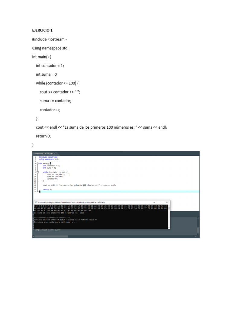 Ejercicios de Programación en C++ | PDF | Informática
