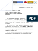 Carta de Agradecimiento