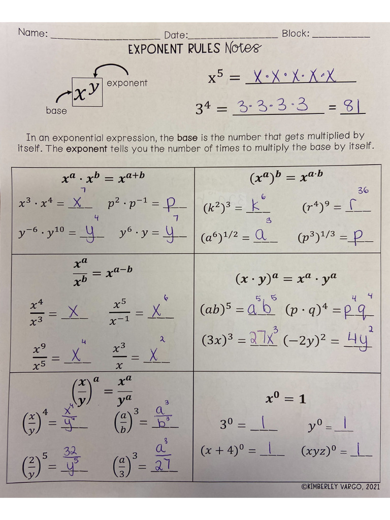 exponent-rules-notes-key-pdf