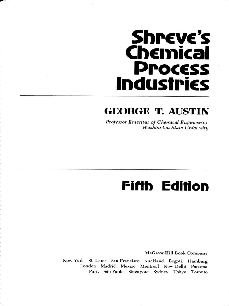 Shreve's Chemical Process Industries 5th | PDF