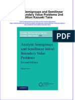 Ebook Analytic Semigroups and Semilinear Initial Boundary Value Problems 2Nd Edition Kazuaki Taira Online PDF All Chapter