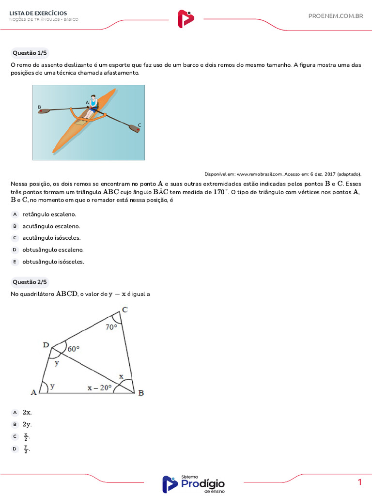 Matematica Noções De Triângulos Básico Pdf Triângulo Geometria