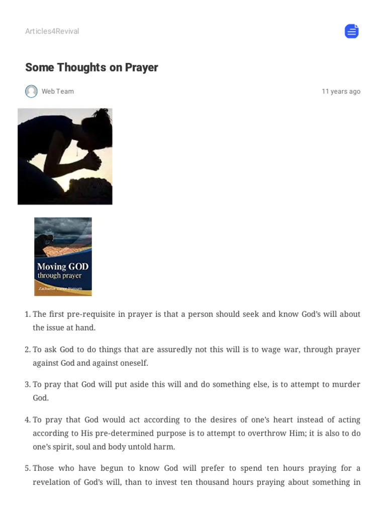 The Power and Purpose of Prayer | PDF | Prayer | Jesus