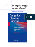 Download Congenital Bleeding Disorders Diagnosis And Management 2Nd Edition Akbar Dorgalaleh online ebook  texxtbook full chapter pdf 