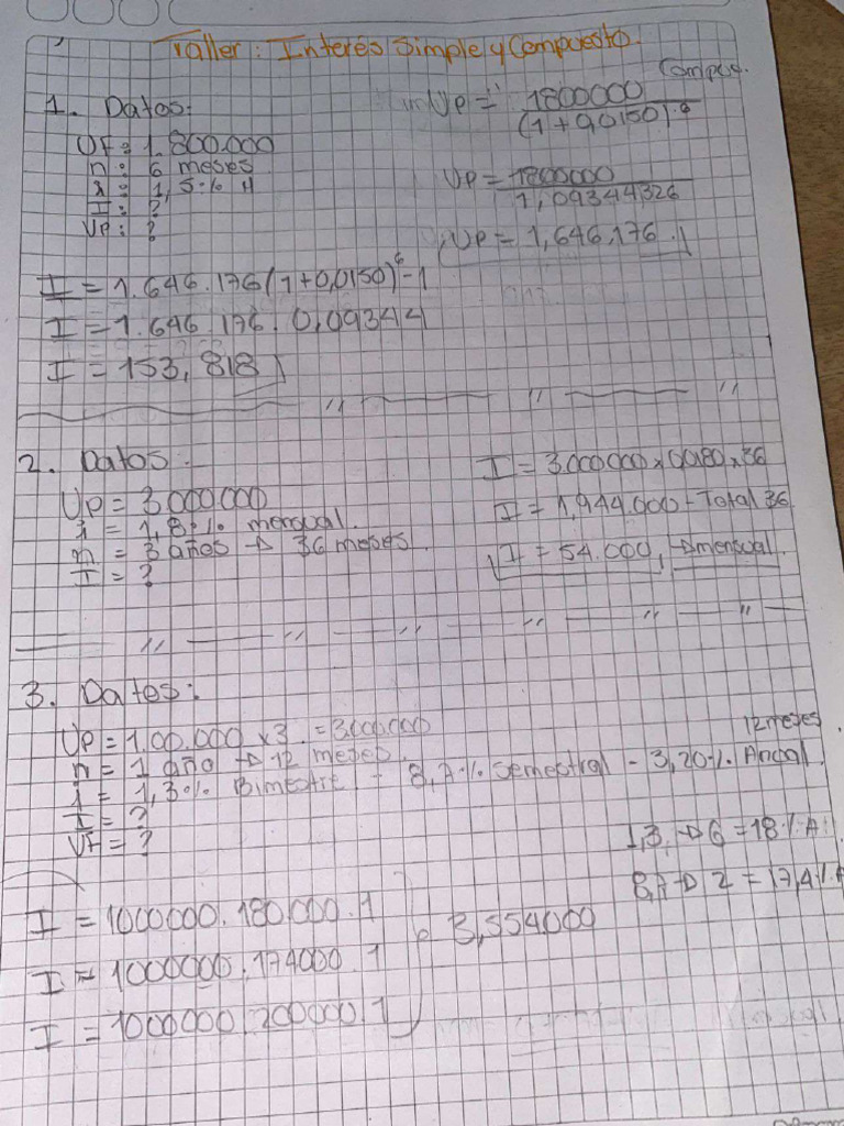 Taller Int Simple y Compuesto - Masm | PDF