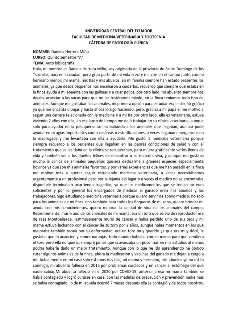 Mi camino hacia la medicina veterinaria | PDF | Vacas | Medicina ...