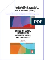 Ebook Contesting Global Environmental Knowledge Norms and Governance 1St Edition M J Peterson Editor Online PDF All Chapter