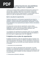 Estructura de un Plan de Capacitación | PDF | Evaluación | Aprendizaje