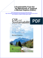 Ebook CSR and Sustainability From The Margins To The Mainstream A Textbook 1St Edition Michael Hopkins Editor Online PDF All Chapter