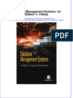 Database Management Systems 1St Edition V Vidhya Online Ebook Texxtbook Full Chapter PDF