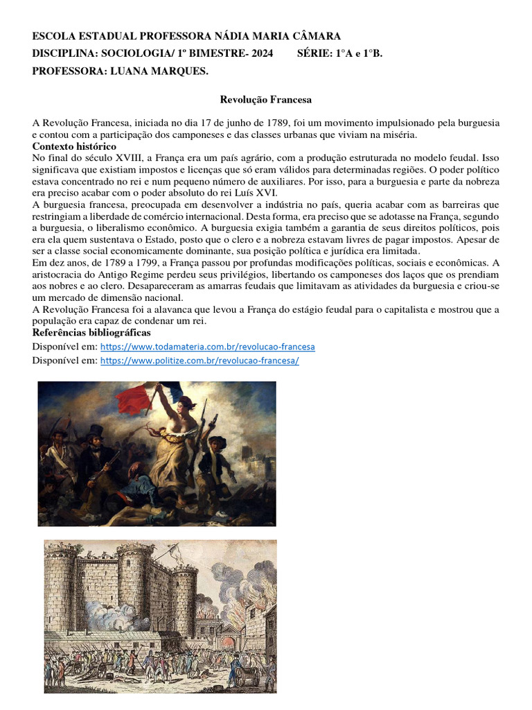 Revoluções do Século XVIII: Impactos Sociais | PDF | Iluminismo | Burguesia