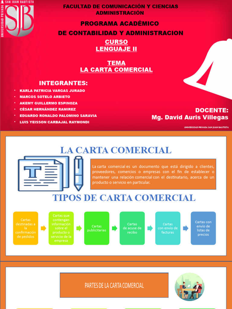 Tipos y Estructura de Carta Comercial | PDF | Business | Industrias de ...